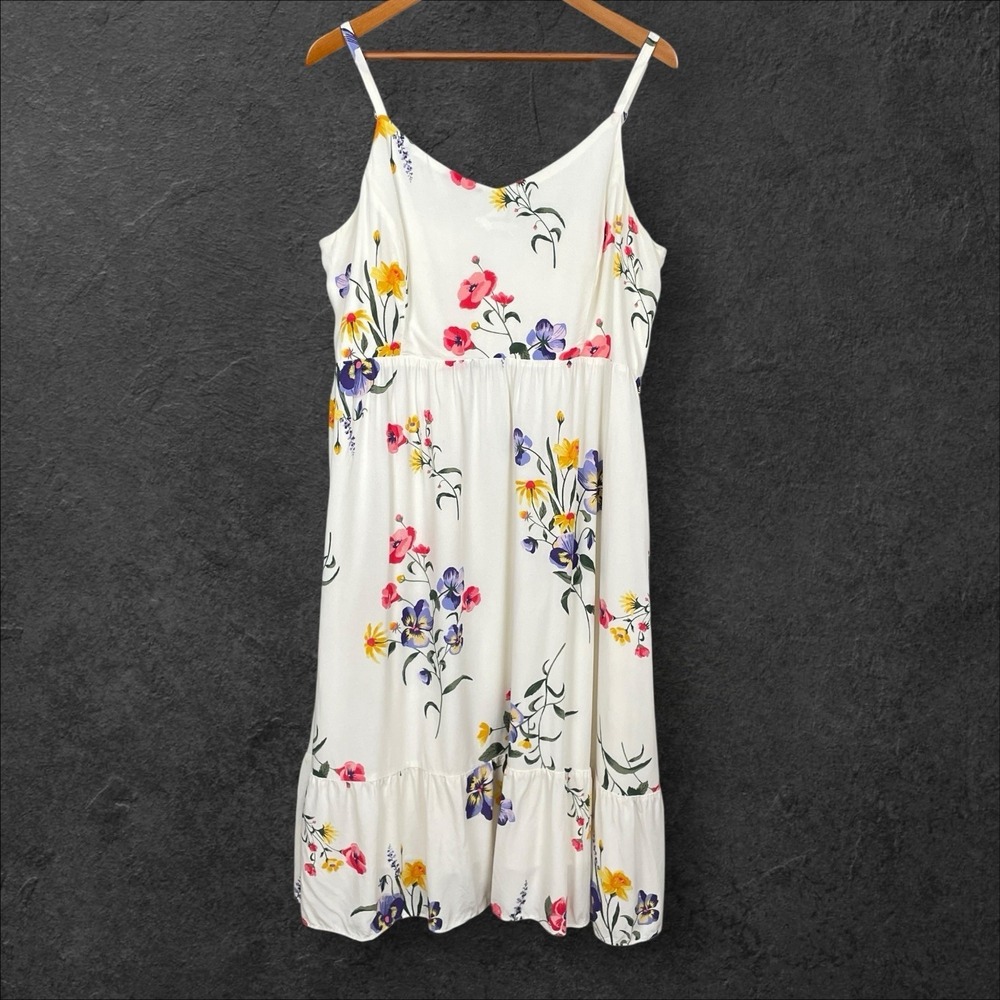 Old Navy Dainty Floral Smocked Ruffle Hem Sundress Womens XL Soft Girl Nature